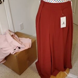 1940s Retro Style Women's Red Trousers